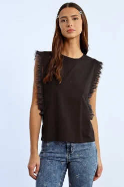 T-shirt à dentelle