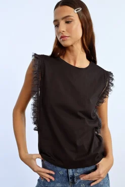 T-shirt à dentelle