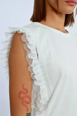 T-shirt à dentelle
