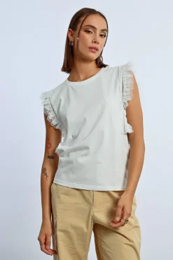 T-shirt à dentelle
