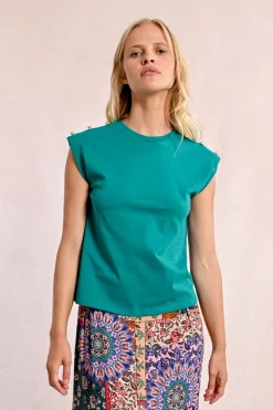 T-shirt à larges épaulettes