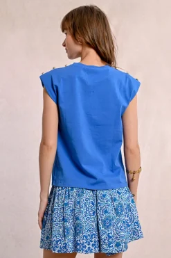 T-shirt à larges épaulettes