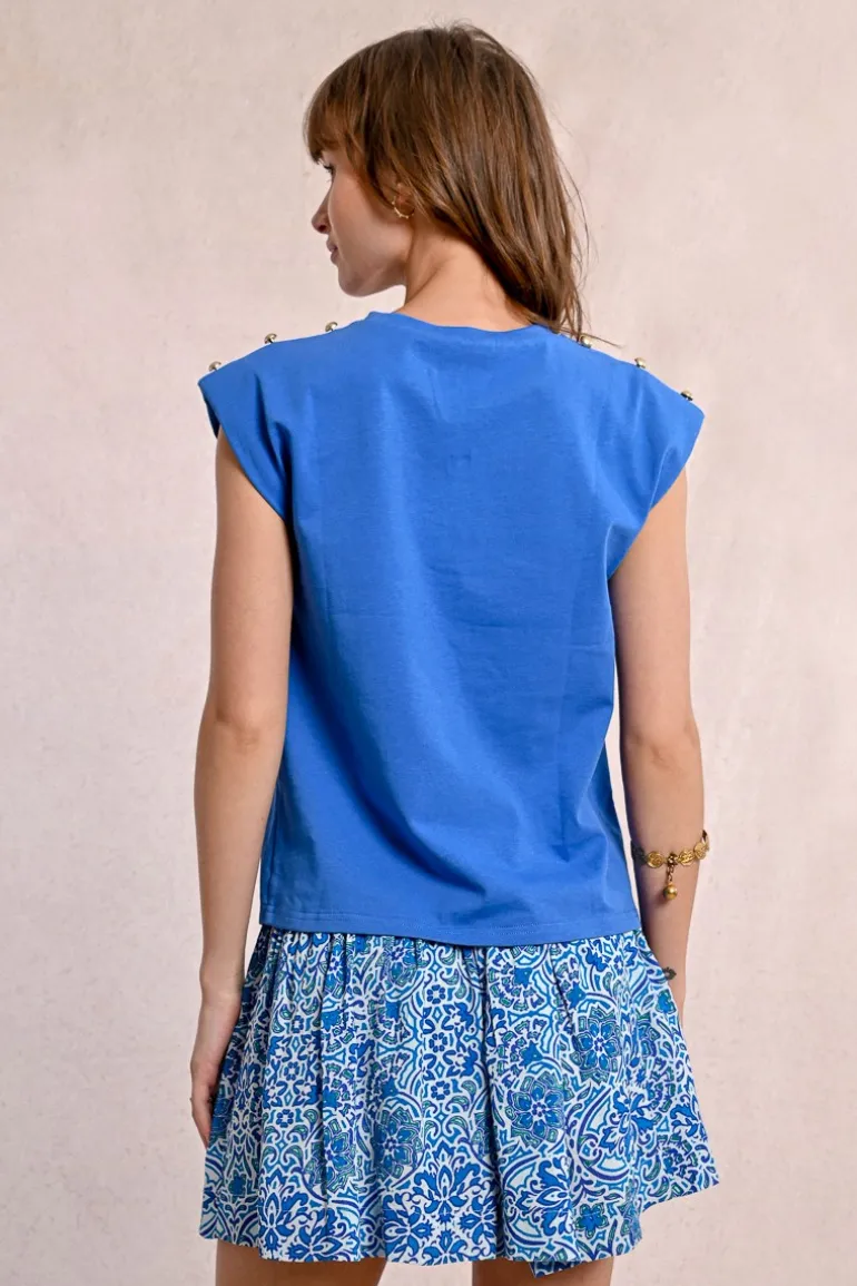 T-shirt à larges épaulettes