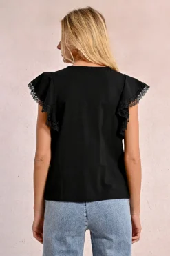 T-shirt à manches volantées