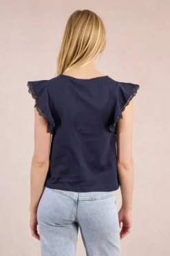 T-shirt à manches volantées