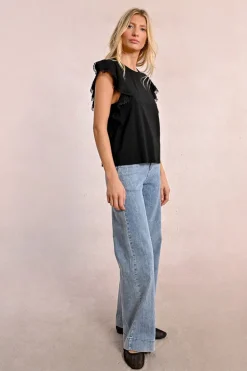 T-shirt à manches volantées