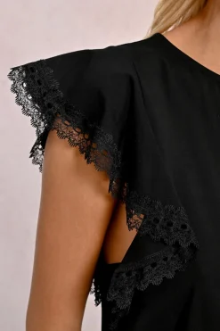 T-shirt à manches volantées