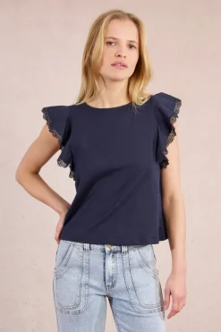 T-shirt à manches volantées