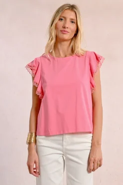 T-shirt à manches volantées