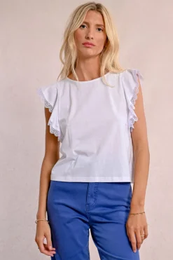 T-shirt à manches volantées