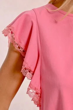 T-shirt à manches volantées