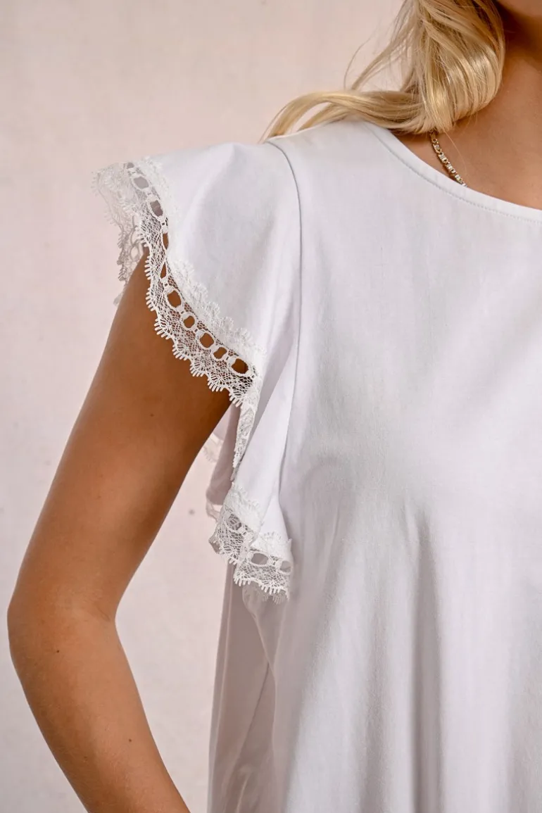 T-shirt à manches volantées