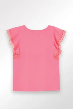 T-shirt à manches volantées