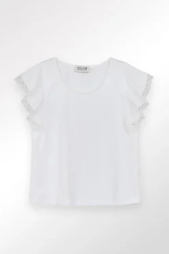 T-shirt à manches volantées