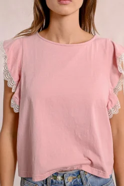 T-shirt à manches volantées