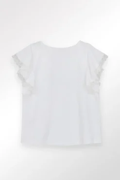 T-shirt à manches volantées