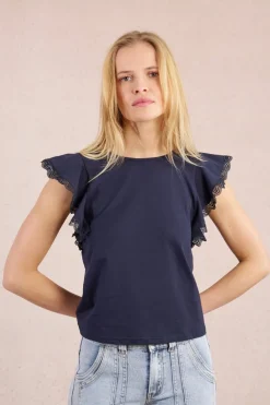 T-shirt à manches volantées