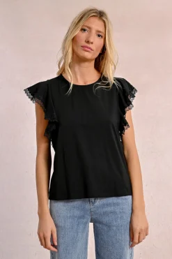 T-shirt à manches volantées