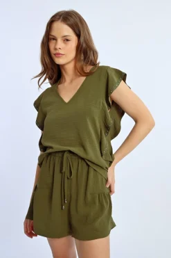 T-shirt à volants