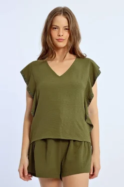 T-shirt à volants