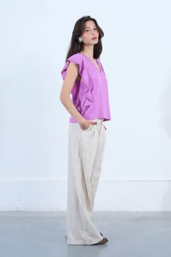 T-shirt à volants