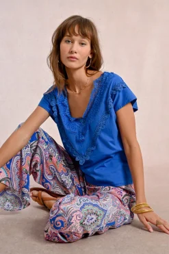 T-shirt ajusté avec détail dentelle