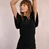 T-shirt ajusté avec manches volantées