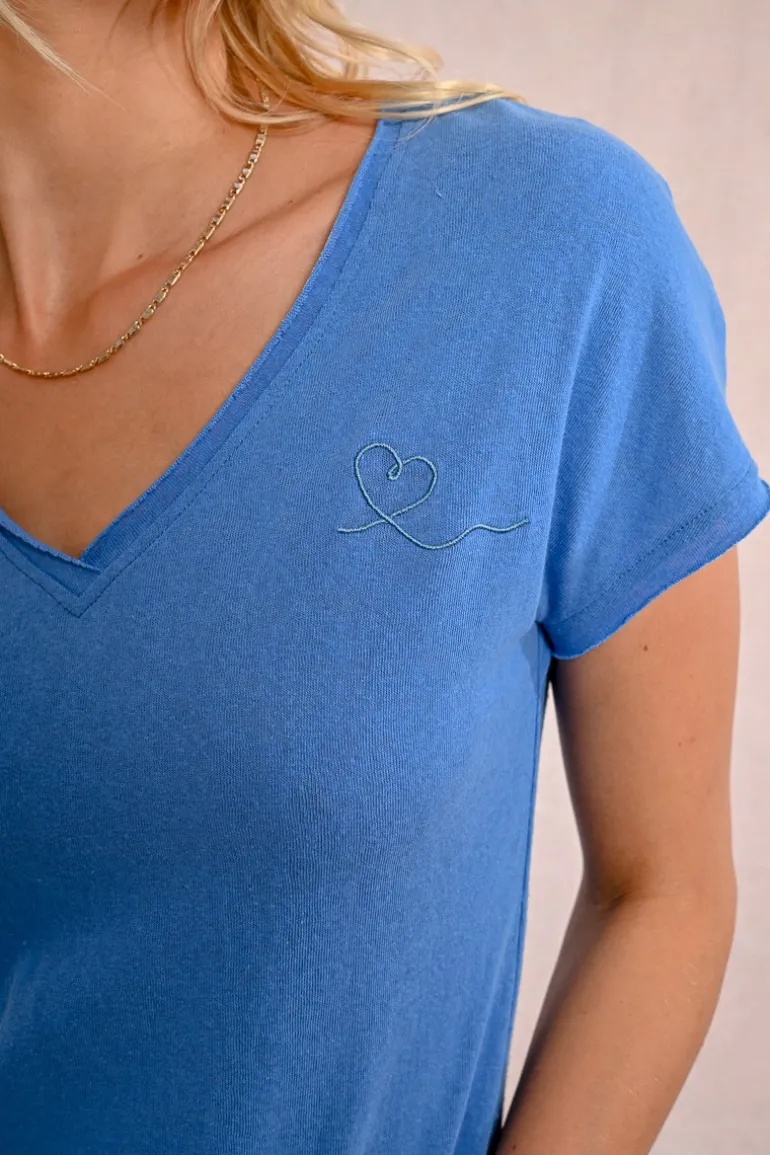 T-shirt col V