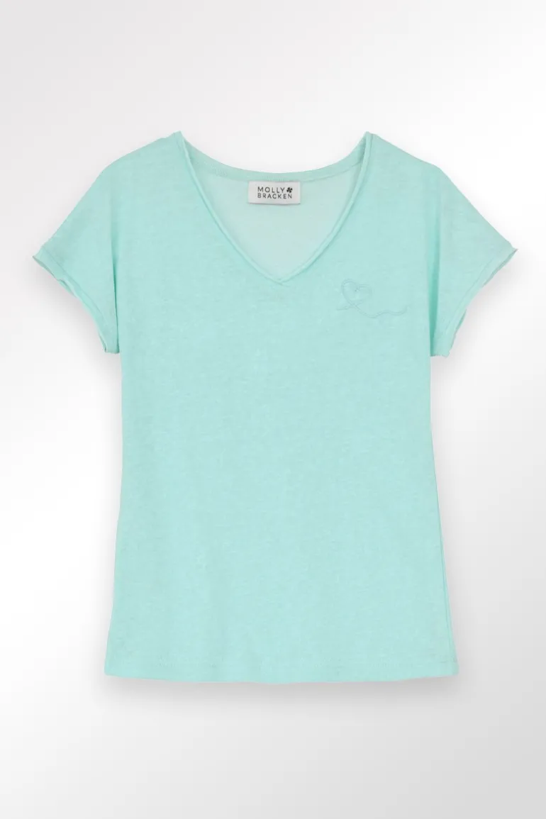 T-shirt col V
