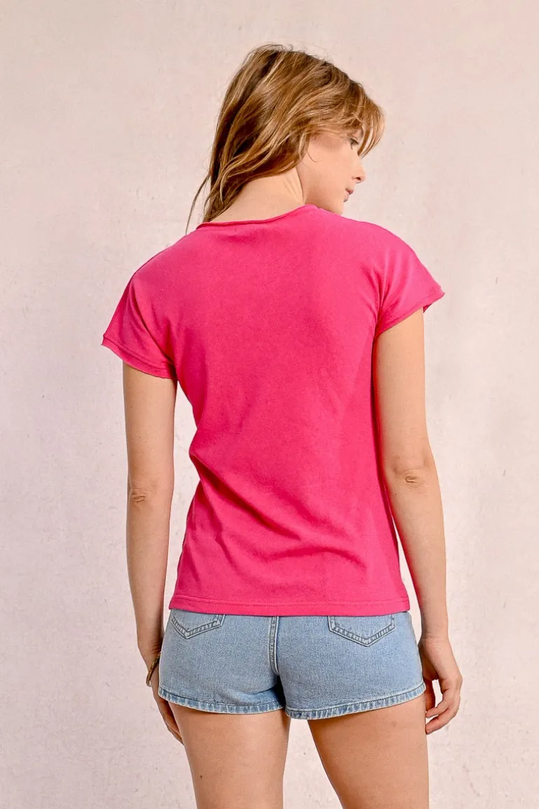 T-shirt col V