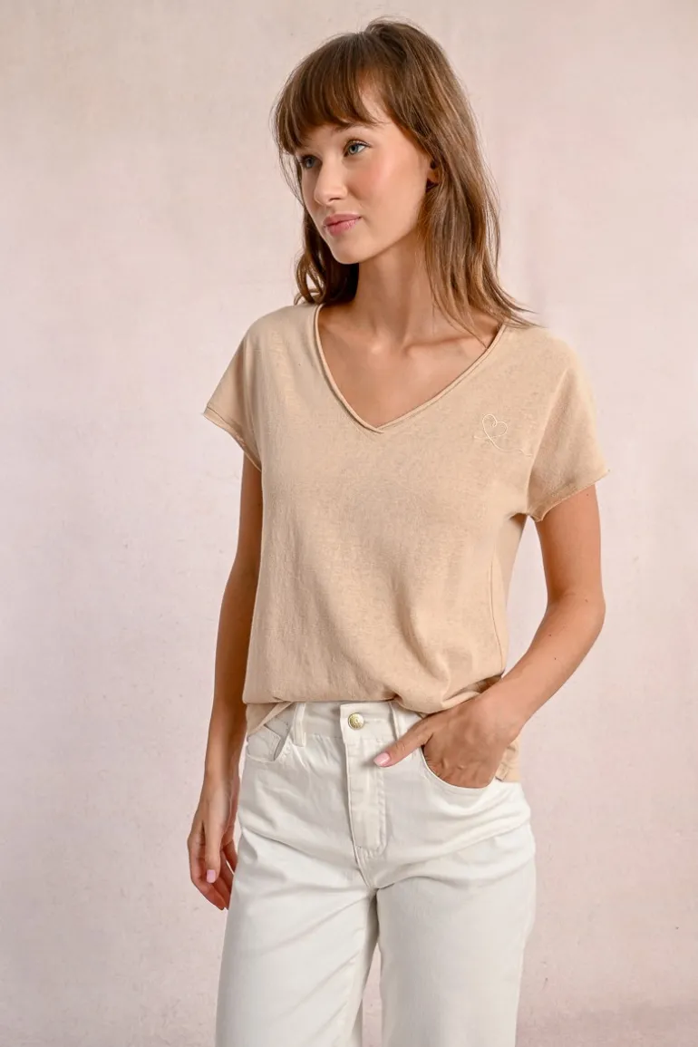T-shirt col V