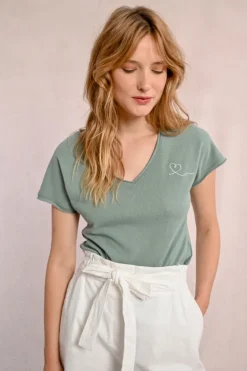 T-shirt col V