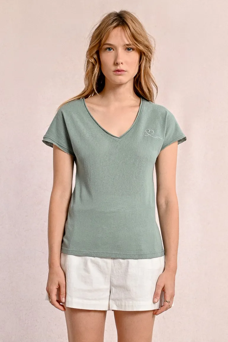 T-shirt col V