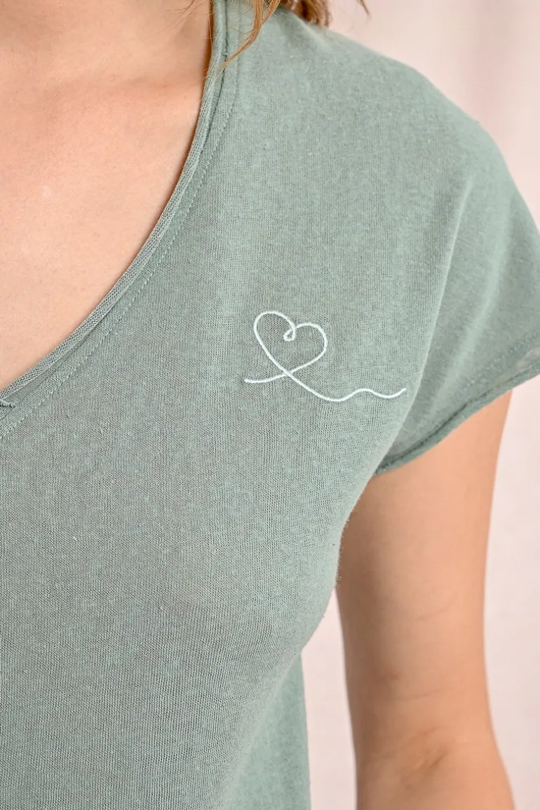 T-shirt col V
