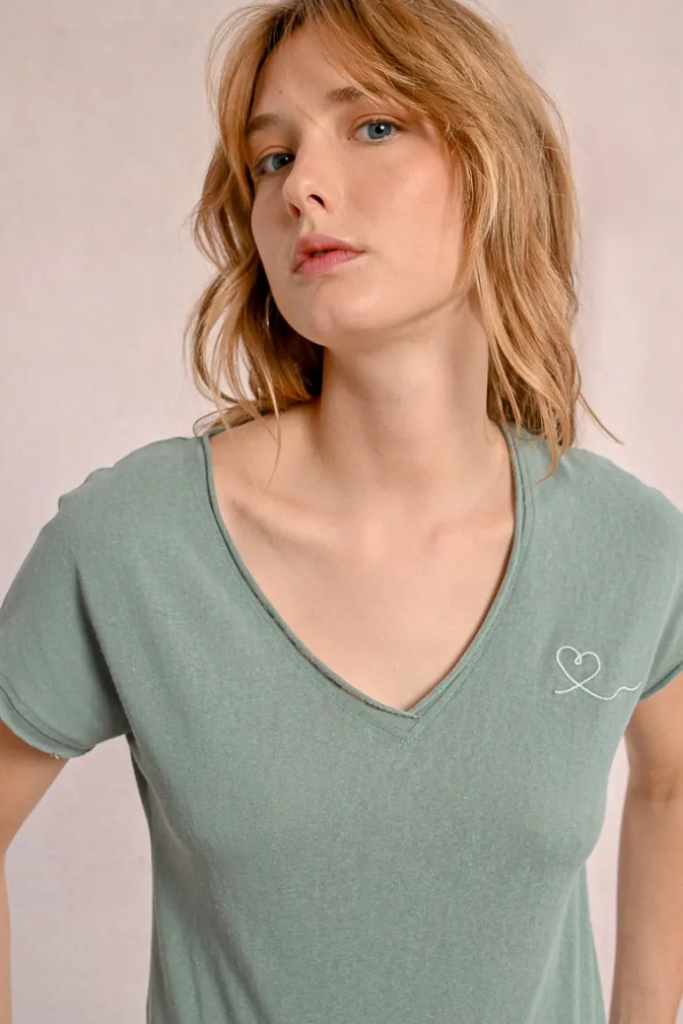 T-shirt col V