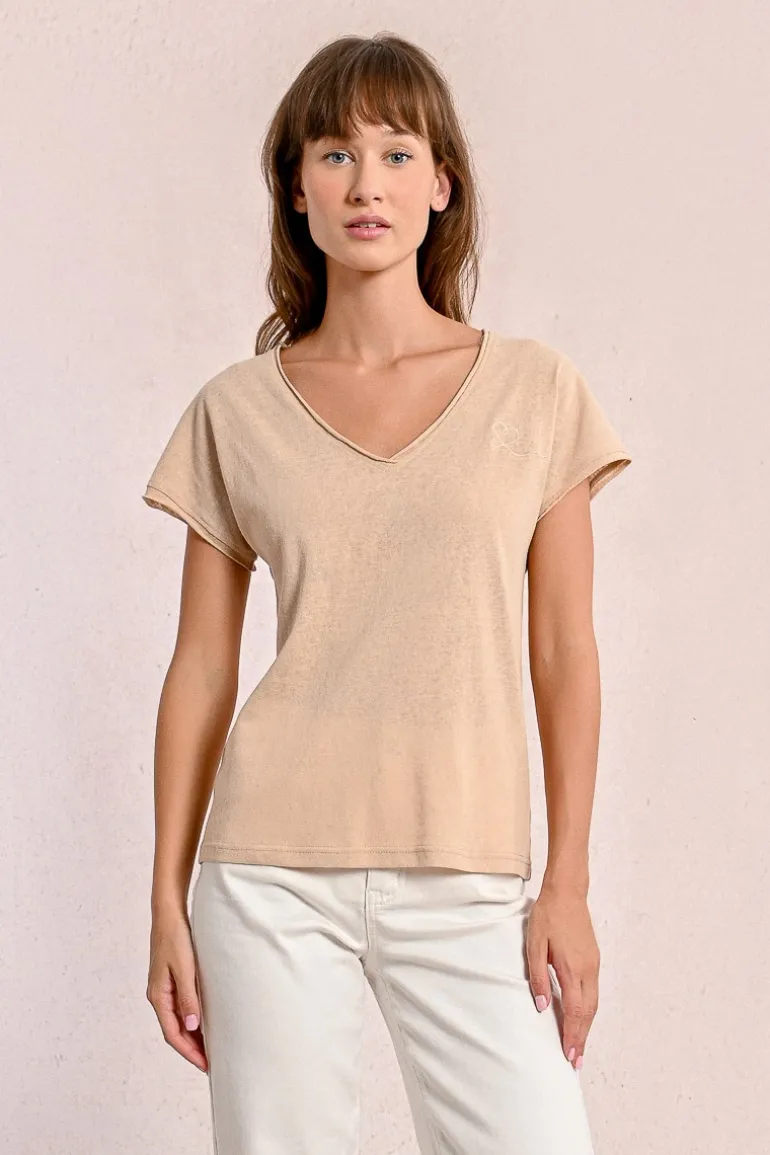 T-shirt col V