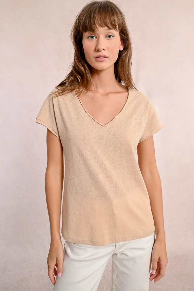 T-shirt col V