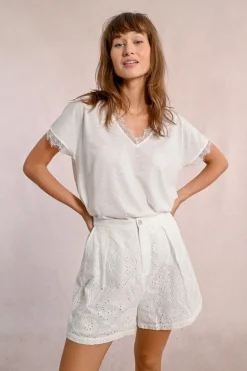 T-shirt dentelé
