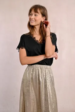 T-shirt dentelé
