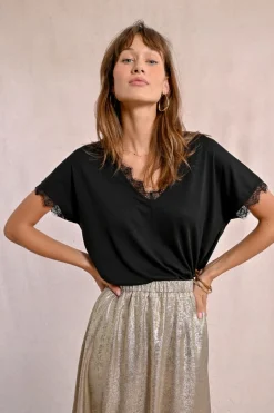 T-shirt dentelé