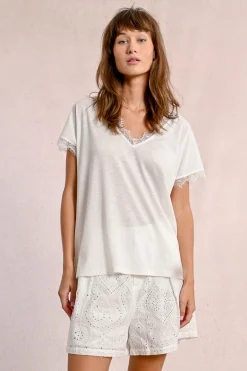 T-shirt dentelé