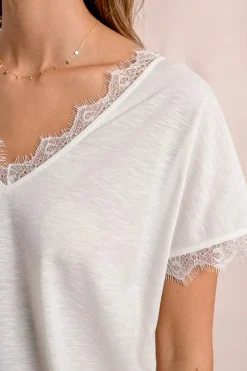 T-shirt dentelé