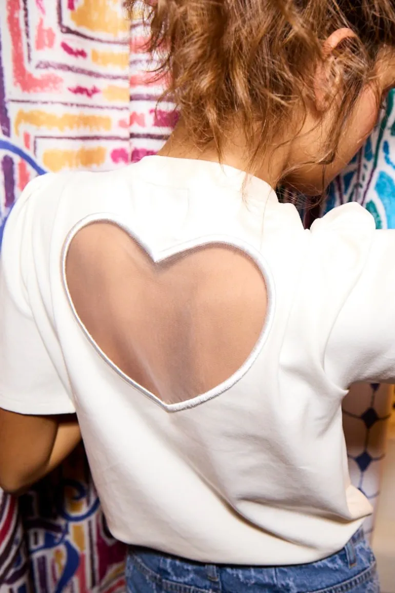 T-shirt dos nu c艙ur
