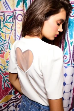 T-shirt dos nu c艙ur