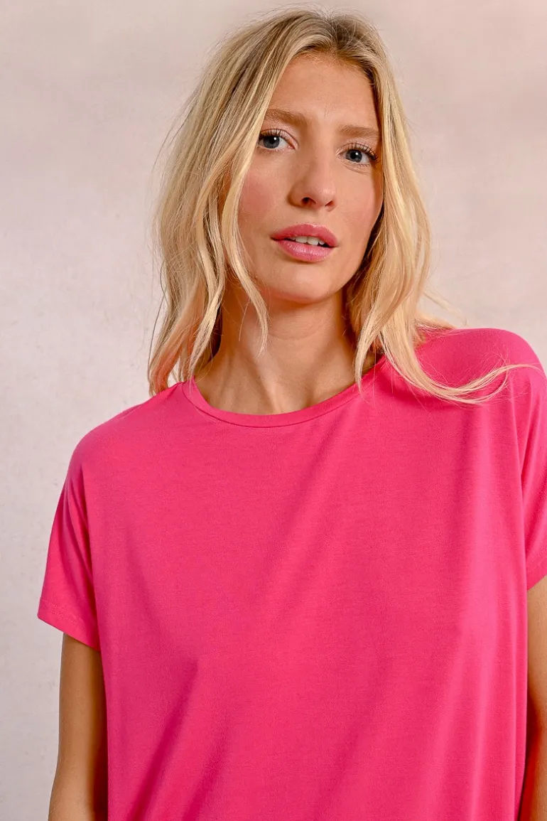 T-shirt droit à manches courtes