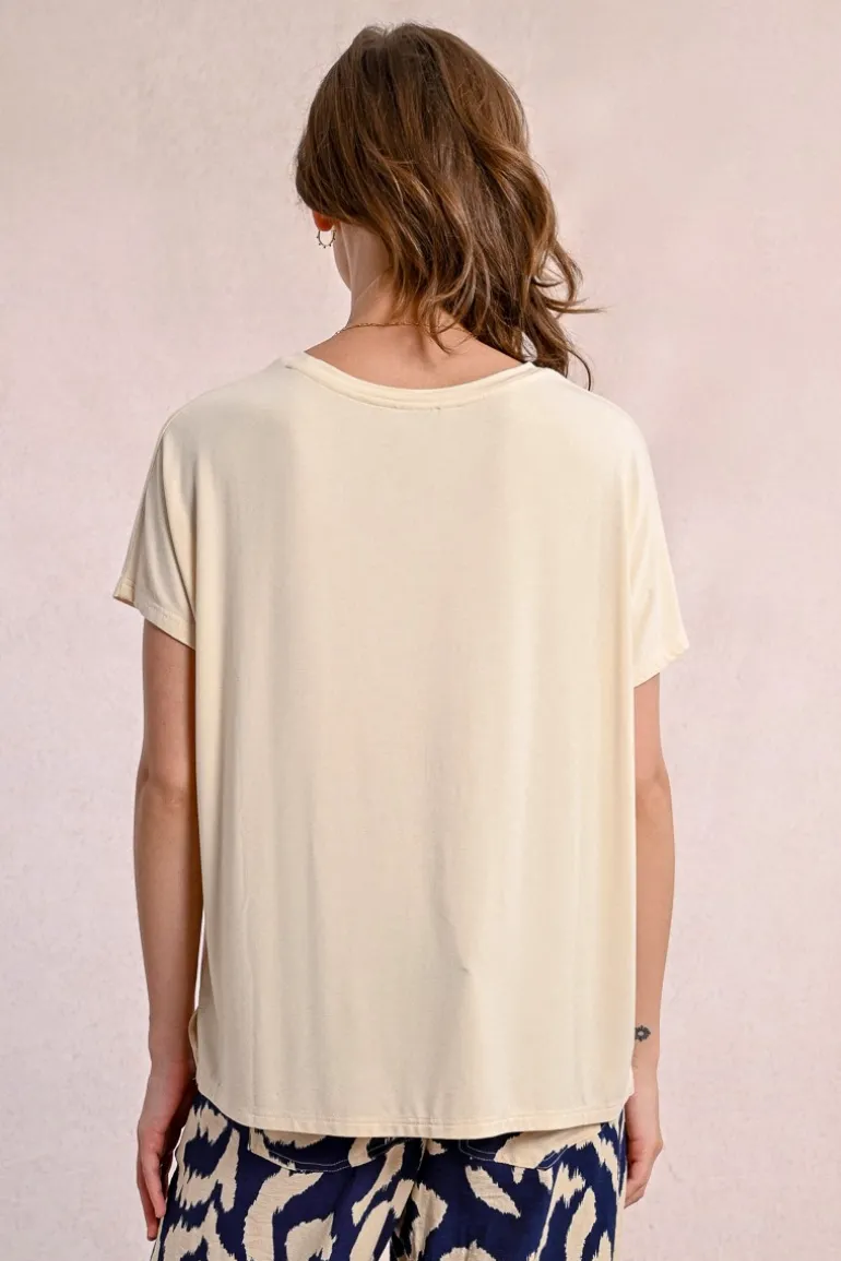 T-shirt droit à manches courtes