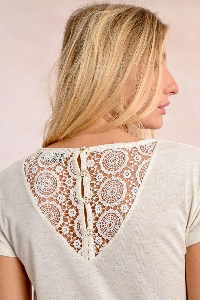 T-shirt droit, encolure V