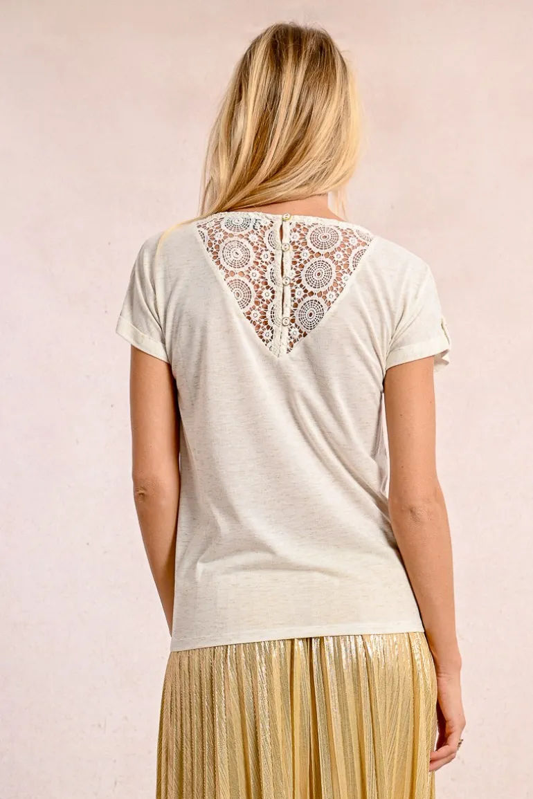 T-shirt droit, encolure V
