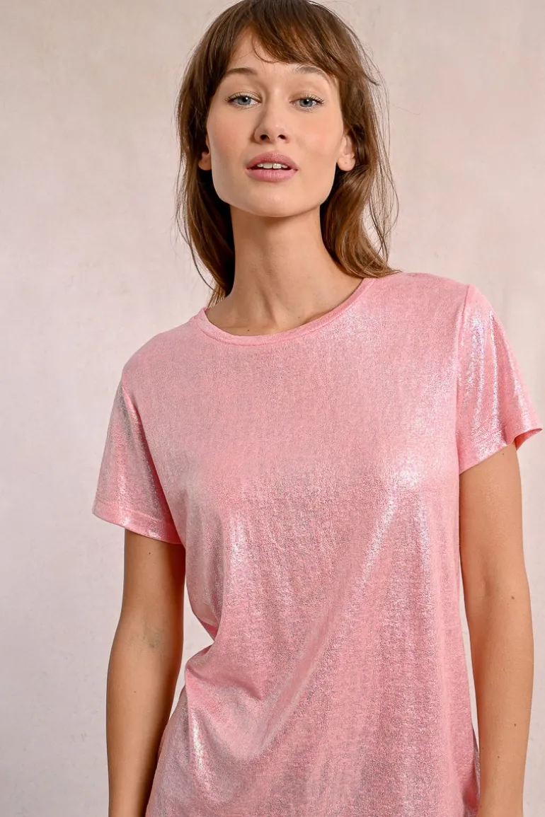 T-shirt droit, irisé