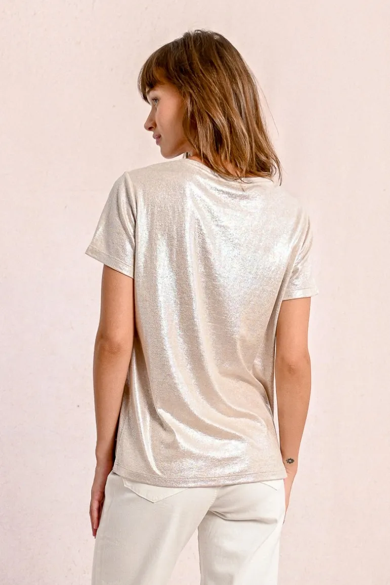 T-shirt droit, irisé